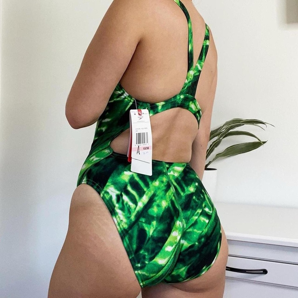 Speedo tie dye one piece swimsuit bikini